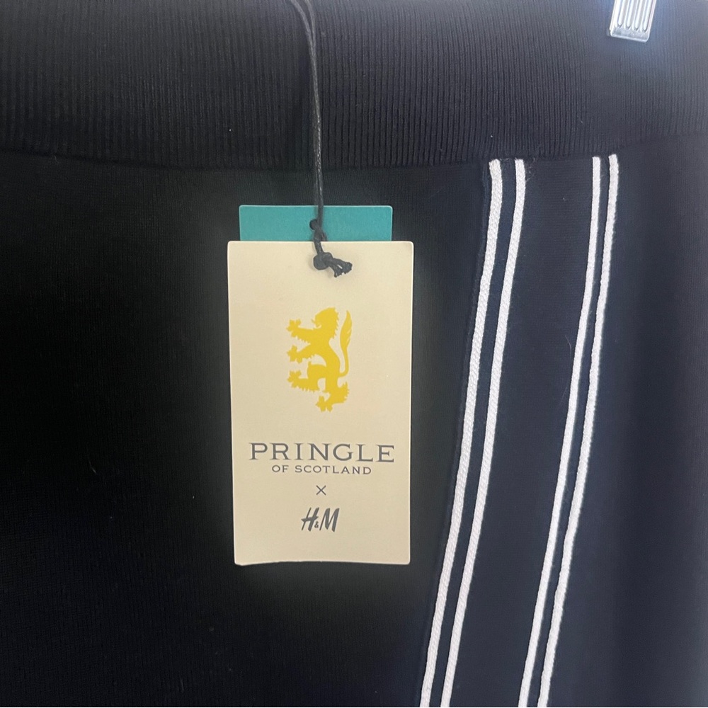 NWT Pringle of Scotland Black and White Knit Midi Pencil Skirt - Picture 3 of 7